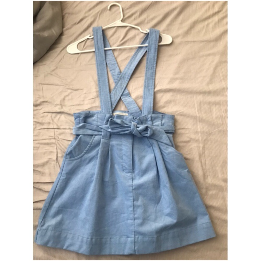 UO Corduroy overall skirt